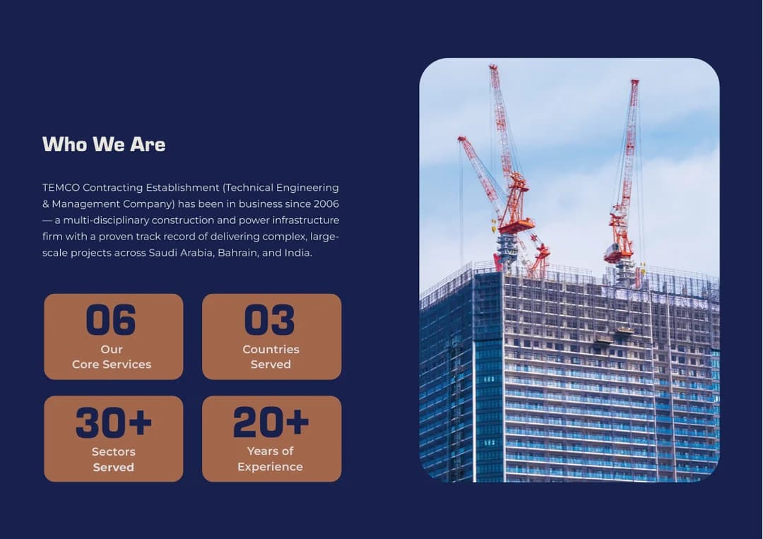 مؤسسة تيمكو كونتراكتينج TEMCO — تصميم 2